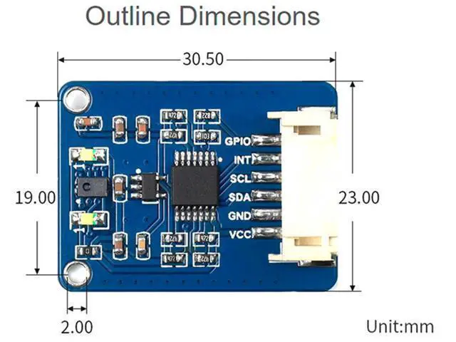 Alt view image 7 of 7 - waveshare AS7341 Spectral Color Sensor with Spectral Identification and Color Matching Function, Multi Channels, I2C Control Interface, Compatible with Arduino/Raspberry Pi /STM32