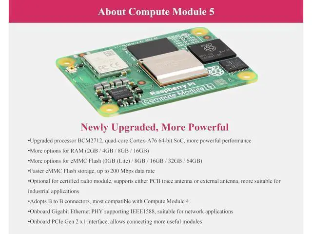 Alt view image 5 of 7 - Mini Nano Base Board for Compute Module 5 Lite/eMMC, Same Size As CM5 Compact Size and Fully Functional, with Multiple Peripheral Interfaces-40PIN GPIO, USB 3.2 Gen1 Type-A, Fan Header,etc