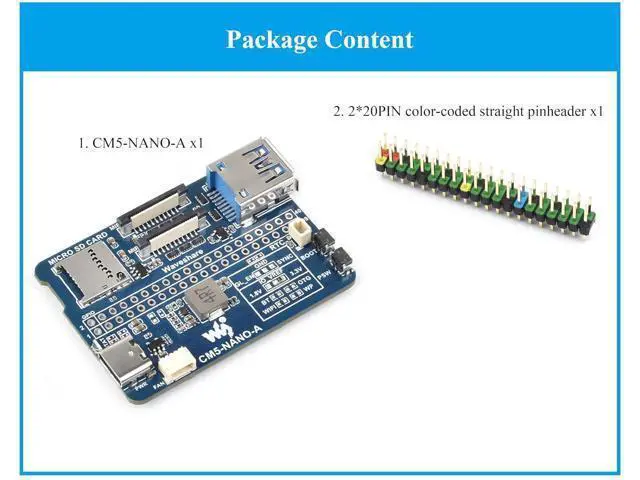 Alt view image 7 of 7 - Mini Nano Base Board for Compute Module 5 Lite/eMMC, Same Size As CM5 Compact Size and Fully Functional, with Multiple Peripheral Interfaces-40PIN GPIO, USB 3.2 Gen1 Type-A, Fan Header,etc