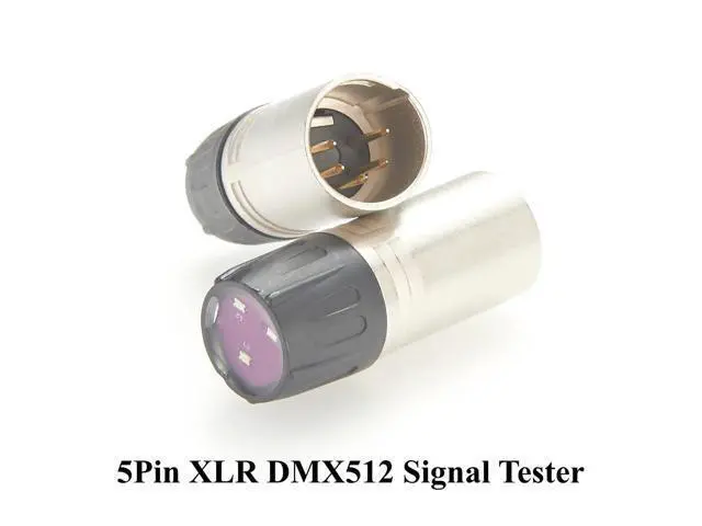 Alt view image 4 of 7 - XLR 5Pin Male DMX512 Cable Signal Line Tester DMX Signal Fault Detector Tester for LED Par Light, DJ Lights, Studio Lighting, Live Show (5Pin)