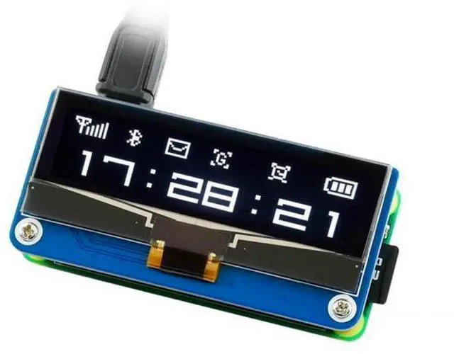 Main image of 2.23inch OLED Display HAT, 128×32 Pixels SPI/I2C Interface Embed SSD1305 Driver for Raspberry Pi 4B/3B+/3B/2B/Zero/Zero W/Zero WH and Jetson Nano