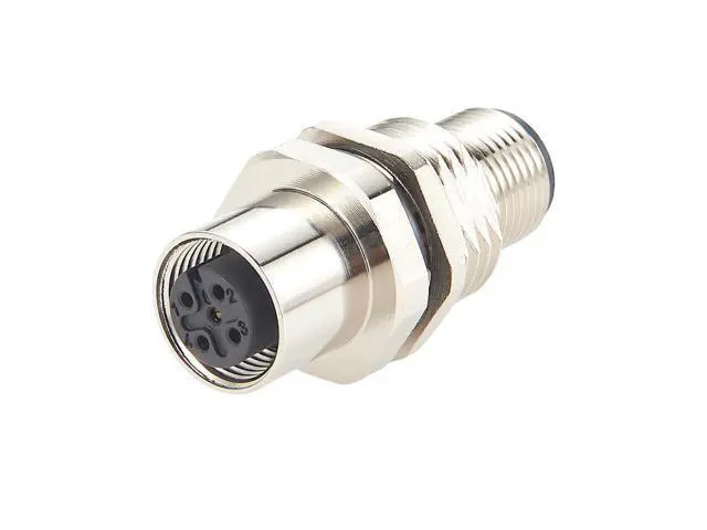 Alt view image 7 of 7 - M12 A Code 5Pin Male to Female Converter IP67 Shielded Bulkhead Feedthrough Panel Mount Industrial Circular Connector Receptacle 60V 4A for NMEA2000 Can Bus CANOpen DeviceNet (1PCS)
