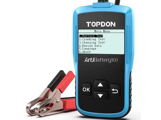 Main image of AB101 Car Battery Tester 12V Car Battery Load Tester on Cranking Charging Systems, 100-2000 CCA Automotive Alternator Analyzer for Cars/SUVs/Light Trucks with Flooded AGM Gel Types