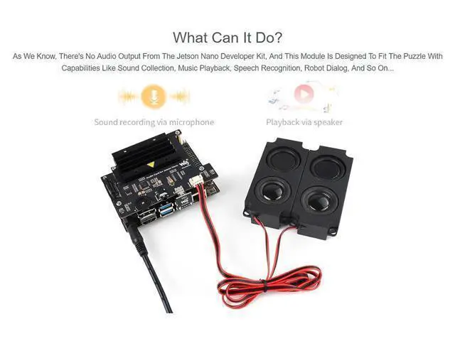 Alt view image 4 of 7 - USB Audio Codec for Jetson Nano, USB Sound Card, Driver-Free, Plug and Play, Support Recording and Playback, Built-in Microphone and Speaker Header