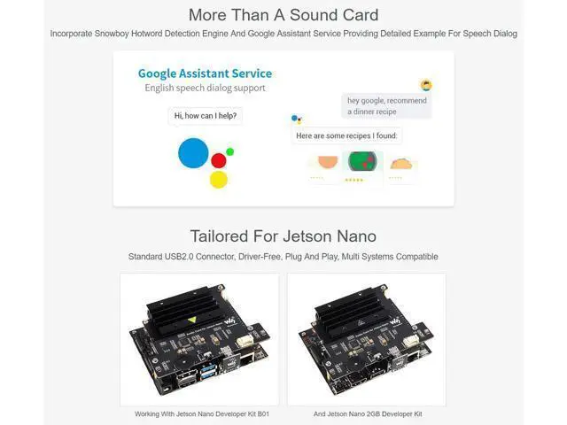 Alt view image 5 of 7 - USB Audio Codec for Jetson Nano, USB Sound Card, Driver-Free, Plug and Play, Support Recording and Playback, Built-in Microphone and Speaker Header