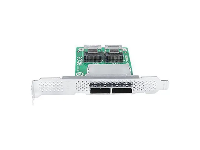 Alt view image 3 of 4 - H!Fiber Dual Port SAS Adapter Card 2X Internal SFF-8087 to 2X External SFF-8088 Slot, 6Gb/s, Card with Full-Height and Low-Profile