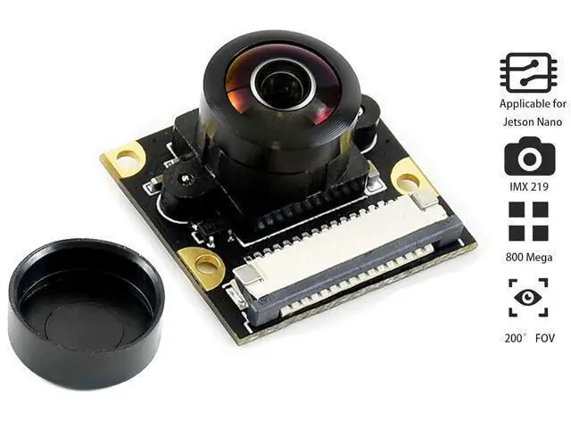 Alt view image 2 of 7 - 8MP IMX219-200 Camera Compatible with Jetson Nano and Raspberry Pi Compute Module 3/3+, 8 Megapixels Camera Module 3280x2464 Resolution with IMX219 Sensor 200 Degree FOV 8 Megapixels