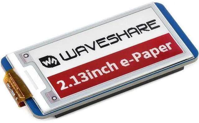 Main image of 2.13inch E-Paper Display Module(B) for Raspberry Pi Pico, 212×104 Pixels Red Black White Three Colors E-Ink Screen LCD SPI Interface Wide Viewing Angle Paper-Like Effect
