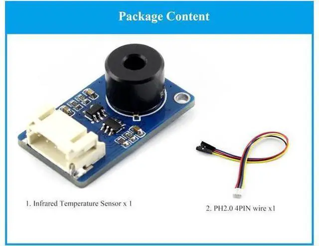 Alt view image 2 of 4 - Contact-Less Infrared Temperature Sensor Module, MLX90614ESF-BCC, Measures Temperature Without Touching, High Precision High Resolution Fast Response