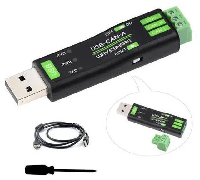 Main image of USB to CAN Adapter Board STM32 Chip Solution, CAN Baud Rate 5kbps~1Mbps is Configurable, Compatible with Raspberry Pi Jetson Nano Linux Systems, Support Windows XP/7/8/10/11, Multiple Working Modes
