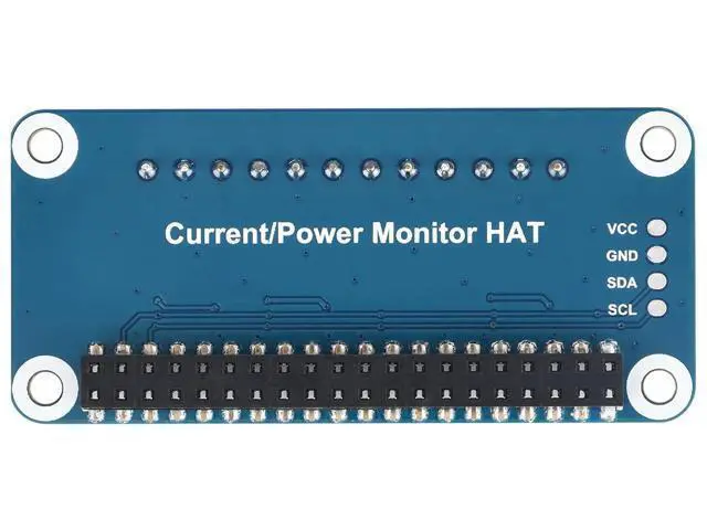 Alt view image 6 of 7 - 4-CH Current/Voltage/Power Monitor HAT for Raspberry Pi 4B/3B+/3B/2B/B+/A+/Zero/W, I2C/SMBus Interface Onboard 0.1 1 Sampling Resistor Measure Bi-Directional Current up to 3.2A Embed 12-bit ADC