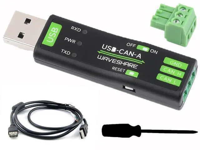 Main image of USB to CAN Adapter Model A STM32 Chip Solution, CAN Baud Rate 5kbps~1Mbps is Configurable, Support Windows XP/7/8/10/11 and Linux Systems, Multiple Working Modes