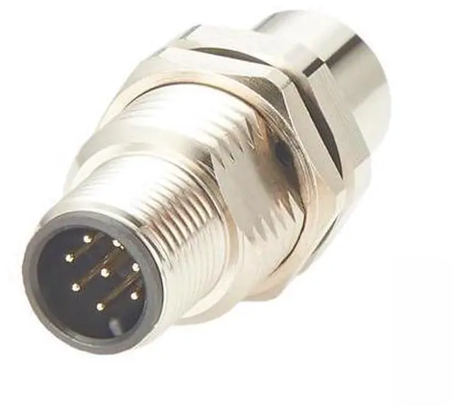 Main image of M12 A Code 8 Pin Male to Female Bulkhead Connector IP67 Panel Mount Sensor Feedthrough Adapter Industrial Circular Connector Socket Receptacle for Automation Control Cabinet Robotics (1PCS)