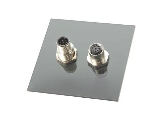Alt view image 7 of 7 - M12 A Code 8 Pin Male to Female Bulkhead Connector IP67 Panel Mount Sensor Feedthrough Adapter Industrial Circular Connector Socket Receptacle for Automation Control Cabinet Robotics (1PCS)