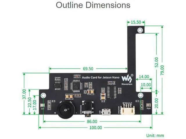 Alt view image 7 of 7 - USB Audio Codec for Jetson Nano, USB Sound Card, Driver-Free, Plug and Play, Support Recording and Playback, Built-in Microphone and Speaker Header