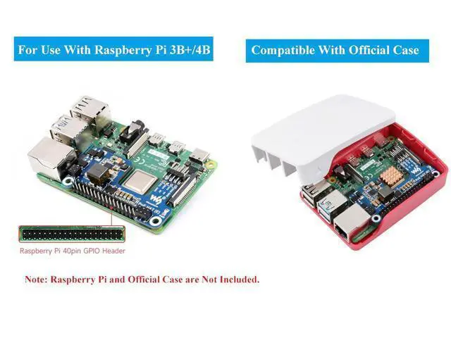 Alt view image 4 of 7 - PoE HAT for Raspberry Pi 4B/3B+, Power Over Ethernet (PoE) Support 802.3af, Compatible with Official Case, Supports Cooling Fan