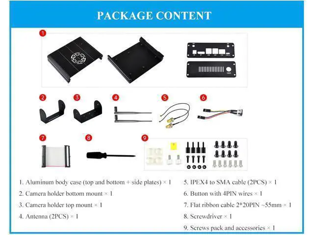 Alt view image 2 of 7 - Aluminum Alloy Case for Jetson Orin, with Camera Holder Mini-Computer Case Compatible with Jetson Orin Nano Super Developer Kit/Orin Nano/Orin Nano Developer Kit/Jetson Orin NX Kits, Rich Accessories