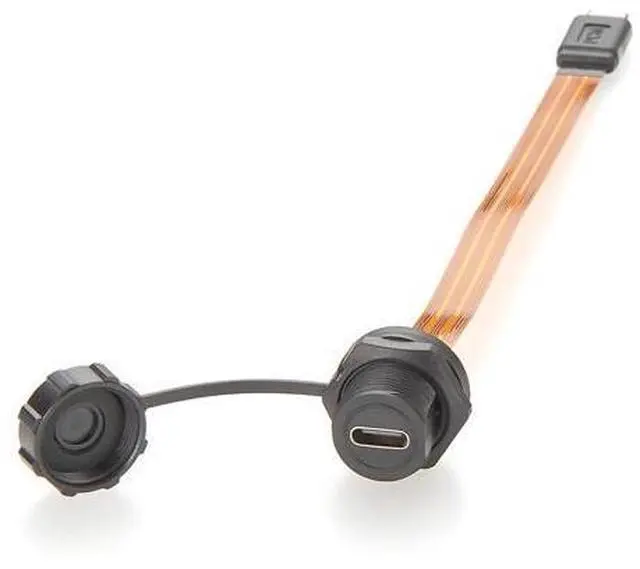 Main image of IP67 USB 3.1 Type-C Male to Female Extension Cable 10Gbps Flush Panel Mount USB 3.1 Gen2 C FPC Ribbon Flat Slim Cable 100W for Data Transfer Charging, Cabinet, Embedded PC, Automation(0.2m)
