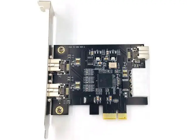 Alt view image 2 of 4 - PCIE Combo 3 x 1394b Firewire Ports PCI-Express to 3port 1394b Controller Card 1394 card TI Chipset