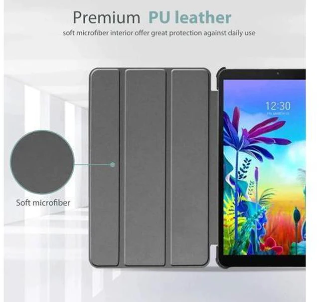 Alt view image 3 of 14 - LG G Pad 5 10.1 FHD Case Slim Light Smart Cover Trifold Stand Hard Shell Folio Case for 10.1 inch LG G Pad 5 2019