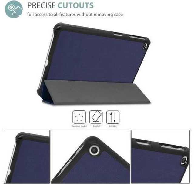 Alt view image 2 of 14 - LG G Pad 5 10.1 FHD Case Slim Light Smart Cover Trifold Stand Hard Shell Folio Case for 10.1 inch LG G Pad 5 2019