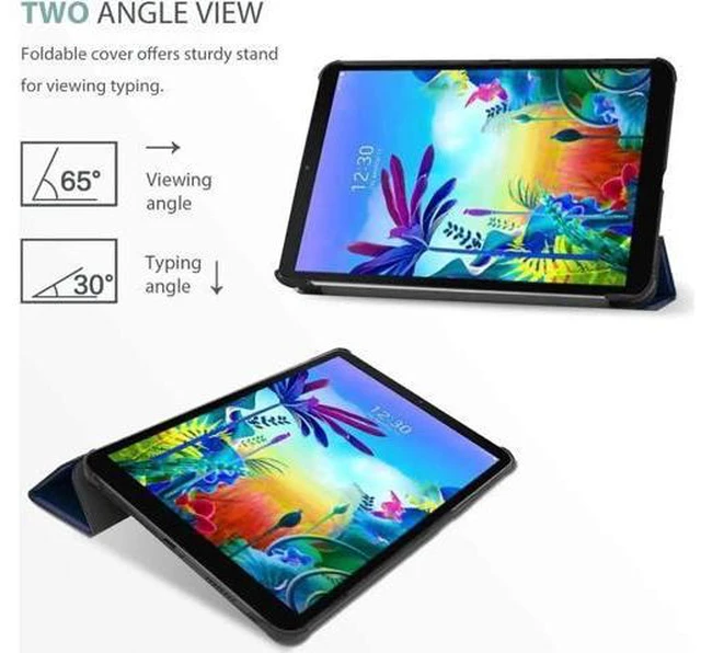 Alt view image 4 of 14 - LG G Pad 5 10.1 FHD Case Slim Light Smart Cover Trifold Stand Hard Shell Folio Case for 10.1 inch LG G Pad 5 2019
