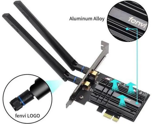 Alt view image 5 of 7 - 3000Mbps Wifi 6 Intel AX200 PCIe Wireless Wifi Network Adapter Wi-Fi Card 2.4G/5Ghz 802.11ac/ax Bluetooth 5.1 For PC Desktop