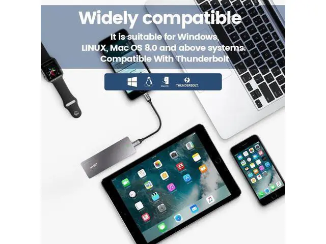 Alt view image 3 of 7 - 22110 M.2 NVME NGFF Enclosure, USB 3.2 Gen2 Type-C 10Gbps SSD Case Support M&B+M Keys 2230/42/2260/2280 With Flat Cable