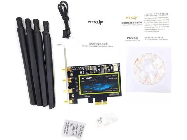 Alt view image 2 of 7 - BCM94331CD Wireless Wifi Adapter Dual Band Network Card PCIe 1X Bluetooth 4.0 2.4G/5G For MAC OS/Hackintosh
