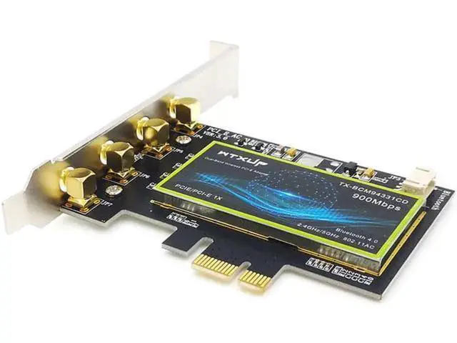 Alt view image 7 of 7 - BCM94331CD Wireless Wifi Adapter Dual Band Network Card PCIe 1X Bluetooth 4.0 2.4G/5G For MAC OS/Hackintosh