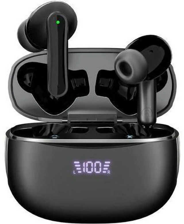 Main image of True Wireless Earbuds, ENC Noise Cancellation, LED Display, 13mm Dynamic Driver, 400mAh Charging Case, Bluetooth 5.3, Long Battery Life, Type-C Fast Charging, Bluetooth Headphones for Sports