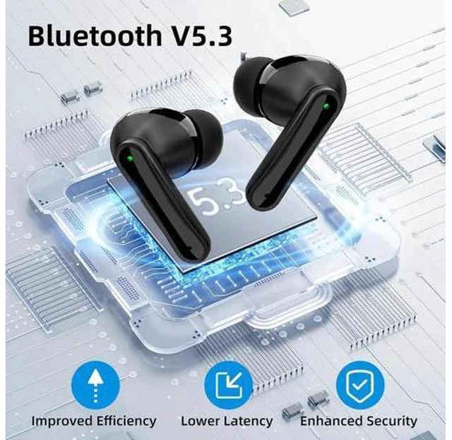 Alt view image 4 of 7 - True Wireless Earbuds, ENC Noise Cancellation, LED Display, 13mm Dynamic Driver, 400mAh Charging Case, Bluetooth 5.3, Long Battery Life, Type-C Fast Charging, Bluetooth Headphones for Sports