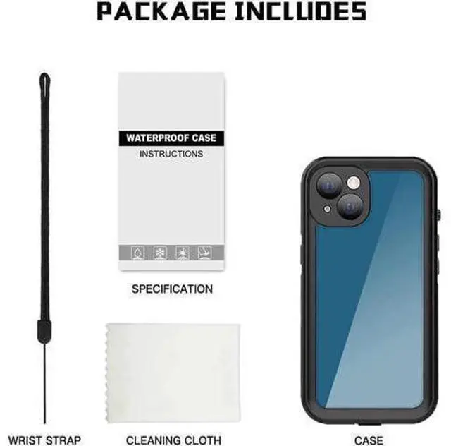 Alt view image 2 of 7 - iPhone 13 Mini Waterproof Case, Shockproof Underwater IP68 Case, with Built-in Screen Protector Full Body Rugged Protective Cover, for iPhone 13 Mini 5.4 inch