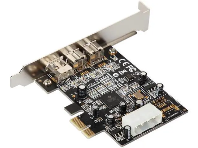 Alt view image 2 of 5 - 1394 Expansion Card PCI-E 1X to IEEE 1394 DV Video Adapter 1x 1394A 6Pin + 2x 1394B 9Pin Controller Firewire Card for Desktop PC