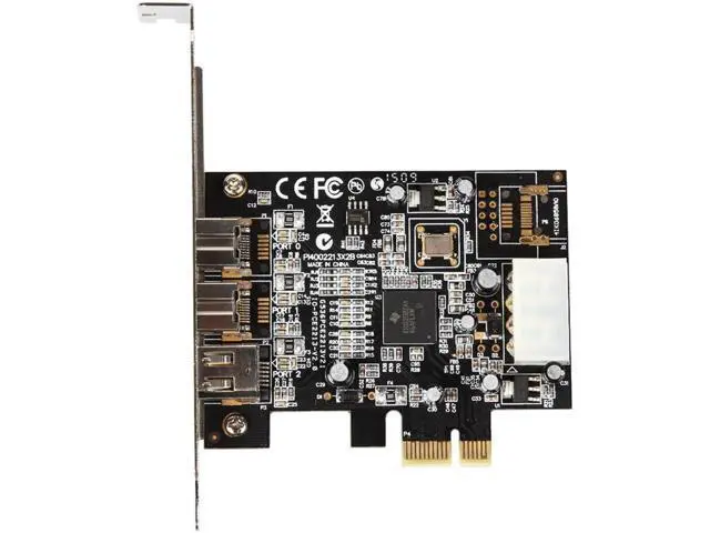 Alt view image 5 of 5 - 1394 Expansion Card PCI-E 1X to IEEE 1394 DV Video Adapter 1x 1394A 6Pin + 2x 1394B 9Pin Controller Firewire Card for Desktop PC