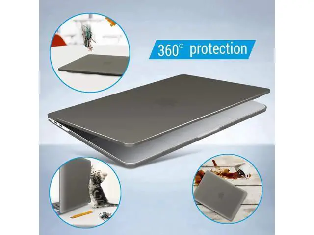 Alt view image 6 of 7 - Compatible with MacBook Pro 16 Inch Case A2141 Release 2020 2019, Hard Shell Case with Keyboard Cover for Old Version Mac Pro 16" Matte Gray