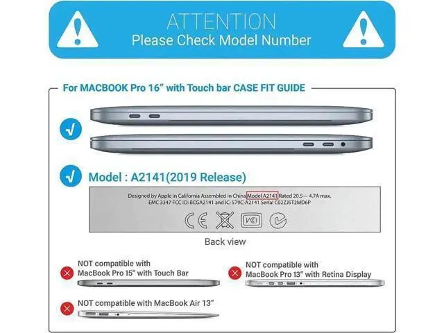 Alt view image 7 of 7 - Compatible with MacBook Pro 16 Inch Case A2141 Release 2020 2019, Hard Shell Case with Keyboard Cover for Old Version Mac Pro 16" Matte Gray