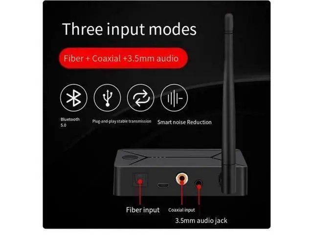 Alt view image 4 of 5 - Coaxial Bluetooth Audio Transmitter 5.0 Digital fiber Spdif TV Computer Bluetooth Headset adapter