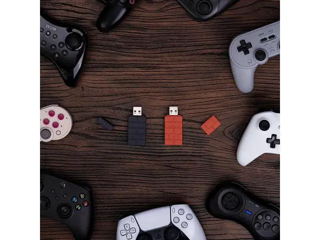 Alt view image 5 of 6 - 8BitDo USB Wireless Controller Adapter 2 Converter Dongle for Switch/Switch OLED,Steam Deck,Windows,Raspberry Pi, macOS, PS5/PS4/PS3 Controller,Xbox Series X/S,Xbox One Bluetooth Controller, OTG Cable