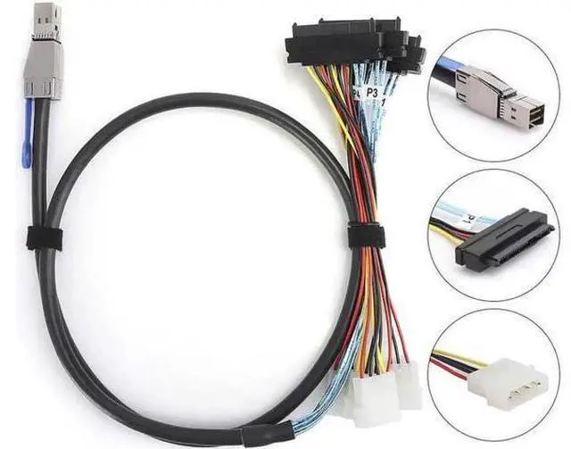 Main image of External Hard Disk Cable Mini SAS SFF-8644 to SFF-8482 Server Computer Accessories 1m/2m Optional