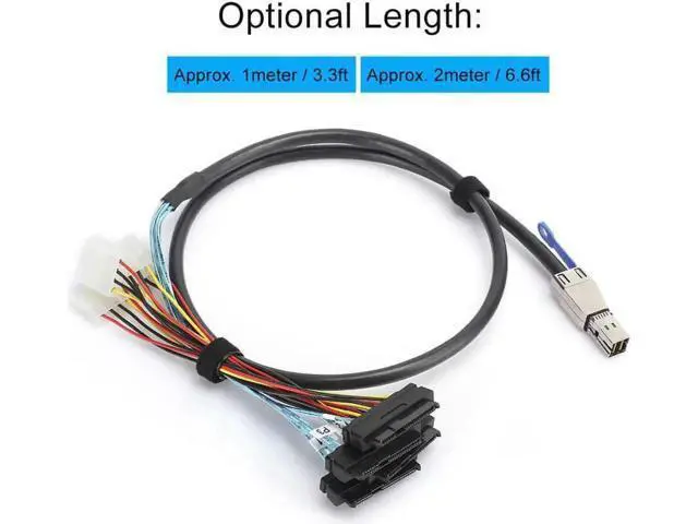 Alt view image 4 of 7 - External Hard Disk Cable Mini SAS SFF-8644 to SFF-8482 Server Computer Accessories 1m/2m Optional