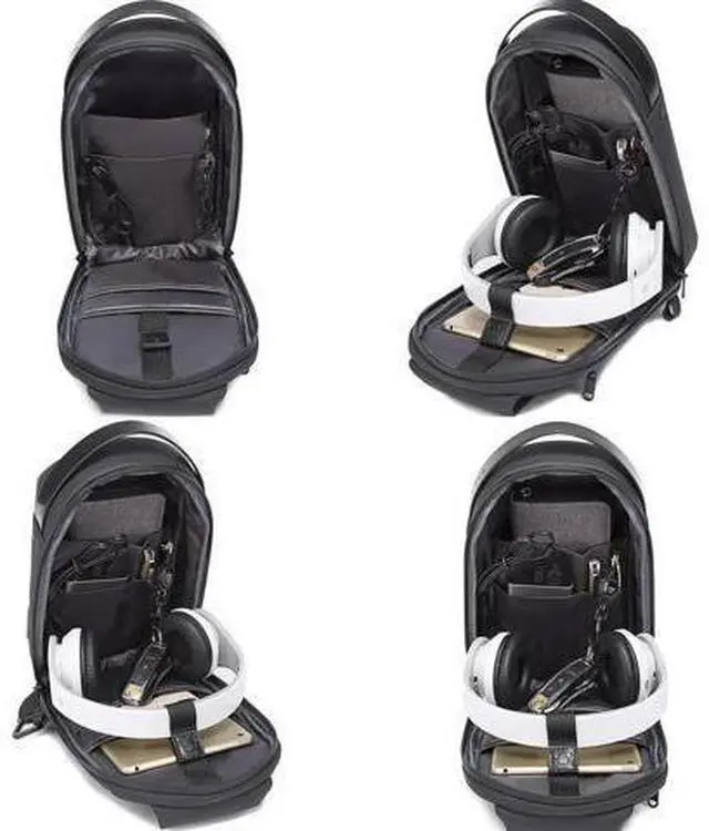 Alt view image 2 of 7 - Sling Bag, Waterproof Men Chest Bag Leather Shoulder bags Crossbody Sling Backpack Large Capacity Travel Messenger Bag
