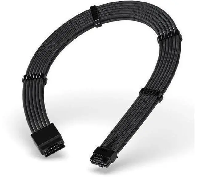 Main image of Aomoproing GPU Power Sleeved Cable Extension, 16pin(12+4) 12VHPWR PCIe 5.0 Connector Male to Female for RTX 3090Ti 4070Ti 4080 4090, with Cable Combs-16AWG/Black