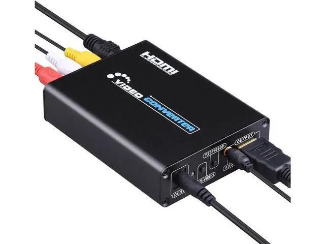 Alt view image 3 of 7 - Tensun 3RCA AV CVBS Composite & S-Video R L Audio to HDMI Converter Adapter Upscaler with 3RCA S-Video Cable Support 720P 1080P for PS2 NES SNES Nintendo 64 Sega Genesis HDTV