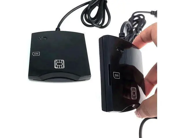 Alt view image 5 of 6 - Aomoproing EMV SIM eID Smart Chip Card Reader Writer Programmer #N68 DOD Military USB Common Access CAC Smart Card Reader + SDK Kit, Compatible Windows (Black)