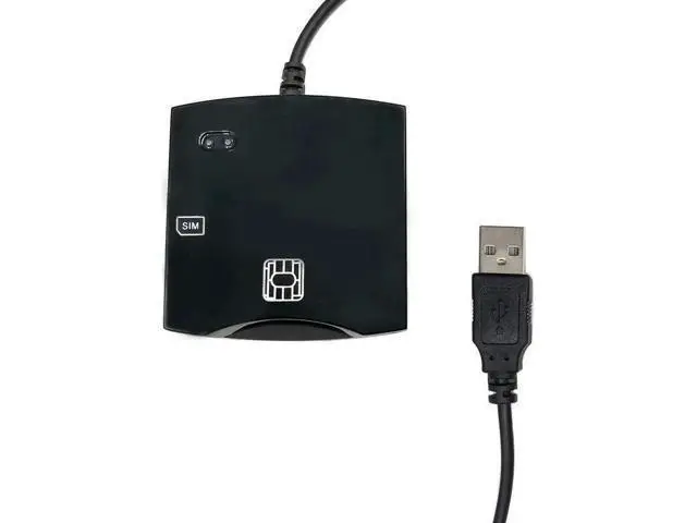 Alt view image 6 of 6 - Aomoproing EMV SIM eID Smart Chip Card Reader Writer Programmer #N68 DOD Military USB Common Access CAC Smart Card Reader + SDK Kit, Compatible Windows (Black)
