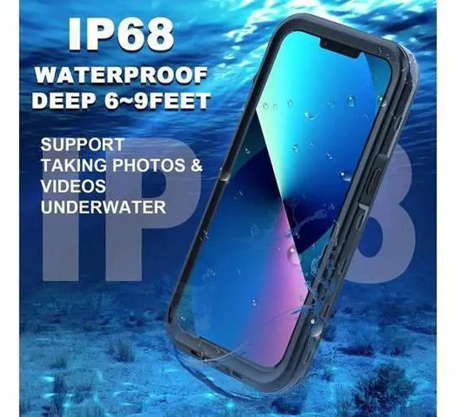 Alt view image 7 of 7 - iPhone 13 Mini Waterproof Case, Shockproof Underwater IP68 Case, with Built-in Screen Protector Full Body Rugged Protective Cover, for iPhone 13 Mini 5.4 inch