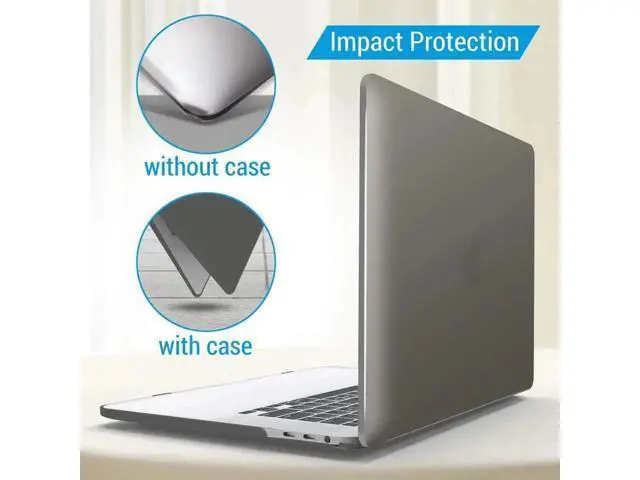 Alt view image 2 of 7 - Compatible with MacBook Pro 16 Inch Case A2141 Release 2020 2019, Hard Shell Case with Keyboard Cover for Old Version Mac Pro 16" Matte Gray