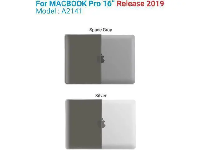 Alt view image 3 of 7 - Compatible with MacBook Pro 16 Inch Case A2141 Release 2020 2019, Hard Shell Case with Keyboard Cover for Old Version Mac Pro 16" Matte Gray