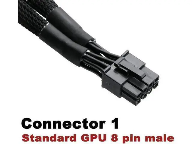 Alt view image 4 of 5 - Dual Mini 6 Pin to 8 Pin PCI Express Video Card Power Adapter Braided Sleeved Cable for Mac Pro Tower/Power Mac G5 15-inches(2Pack)